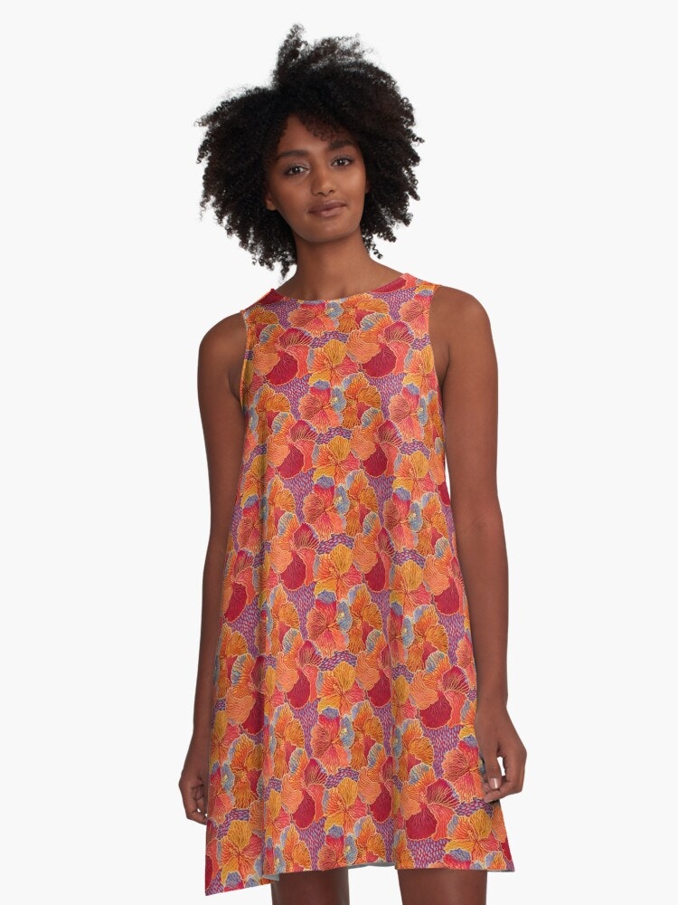 Generated image of the second variation of the design on an A-line dress