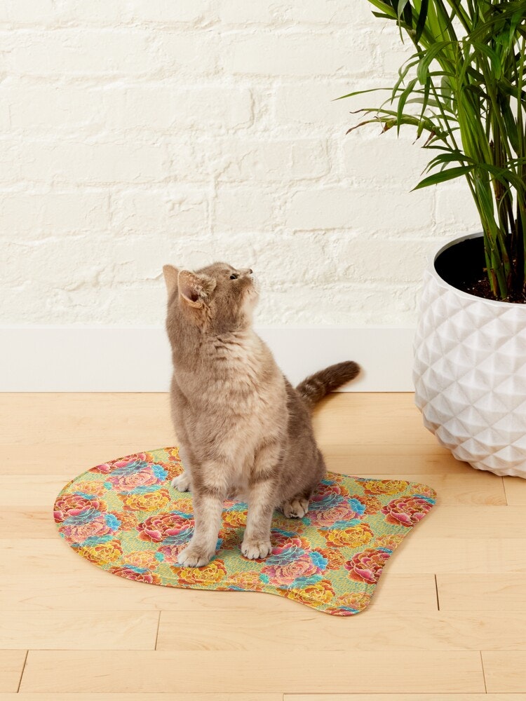 Generated image of the second variation of the design on a cat mat
