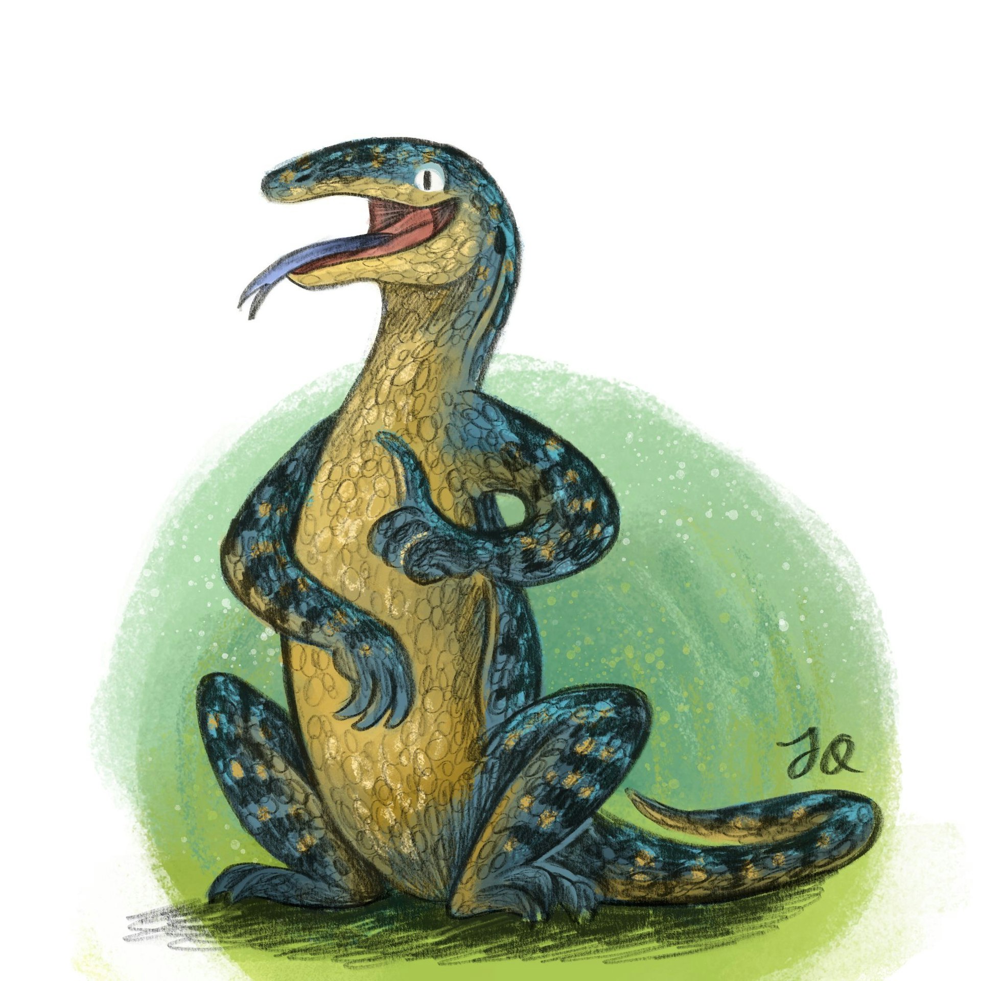 Character design of Monitor Lizard